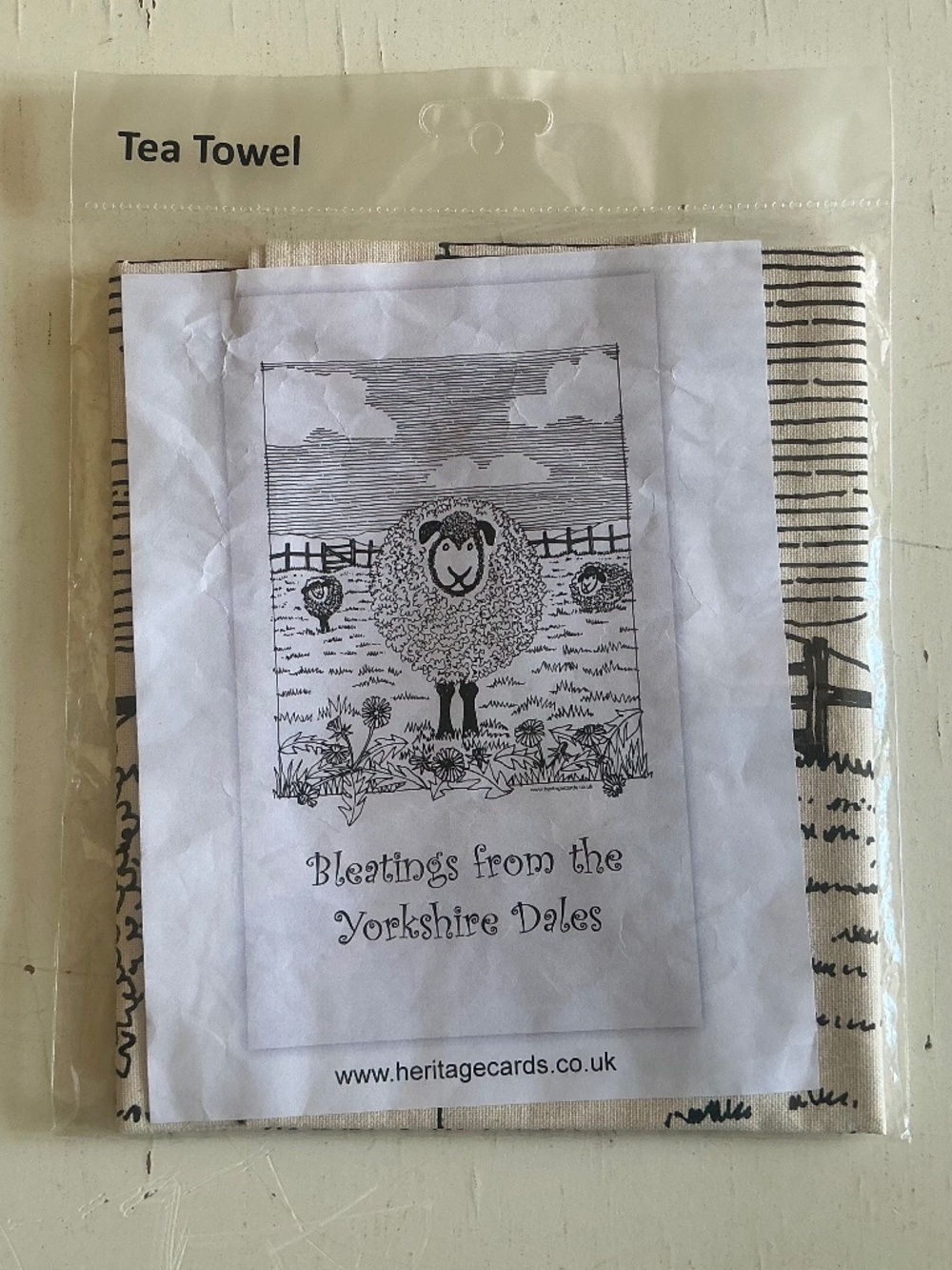 NIP Heritage Cards UK Bleatings from the Yorkshire Dales Tea Towel